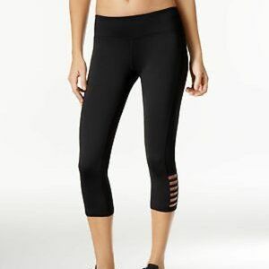 Ideology Womens Mid Rise Cut Out Cropped Leggings